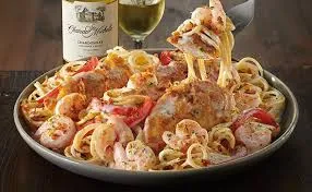 Chicken and Shrimp Carbonara